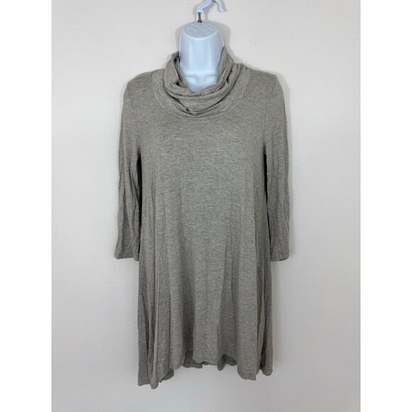 Grace Gray Cowl Neck Long Sleeve Dress XS - Picture 1 of 4